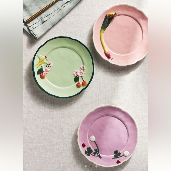 Anthropologie Faye Dessert Plates - set of 4 - NWT - Picture 3 of 6
